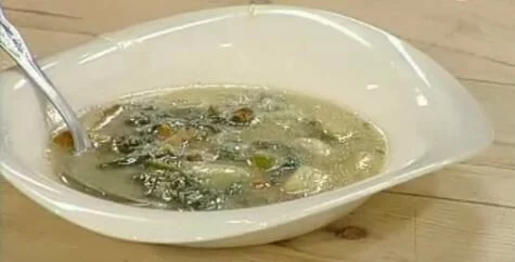 Грибной суп со шпинатом